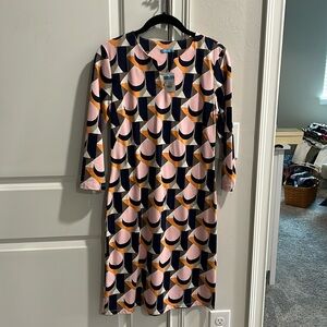 NWT JMcLaughlin Carly Dress size Small Blue/Orange/Pink